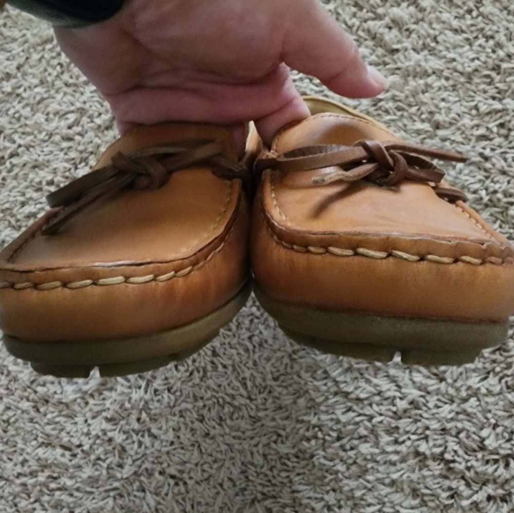 Clark's brown loafers women